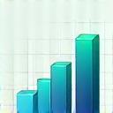 Scalability icon with growing bar chart.